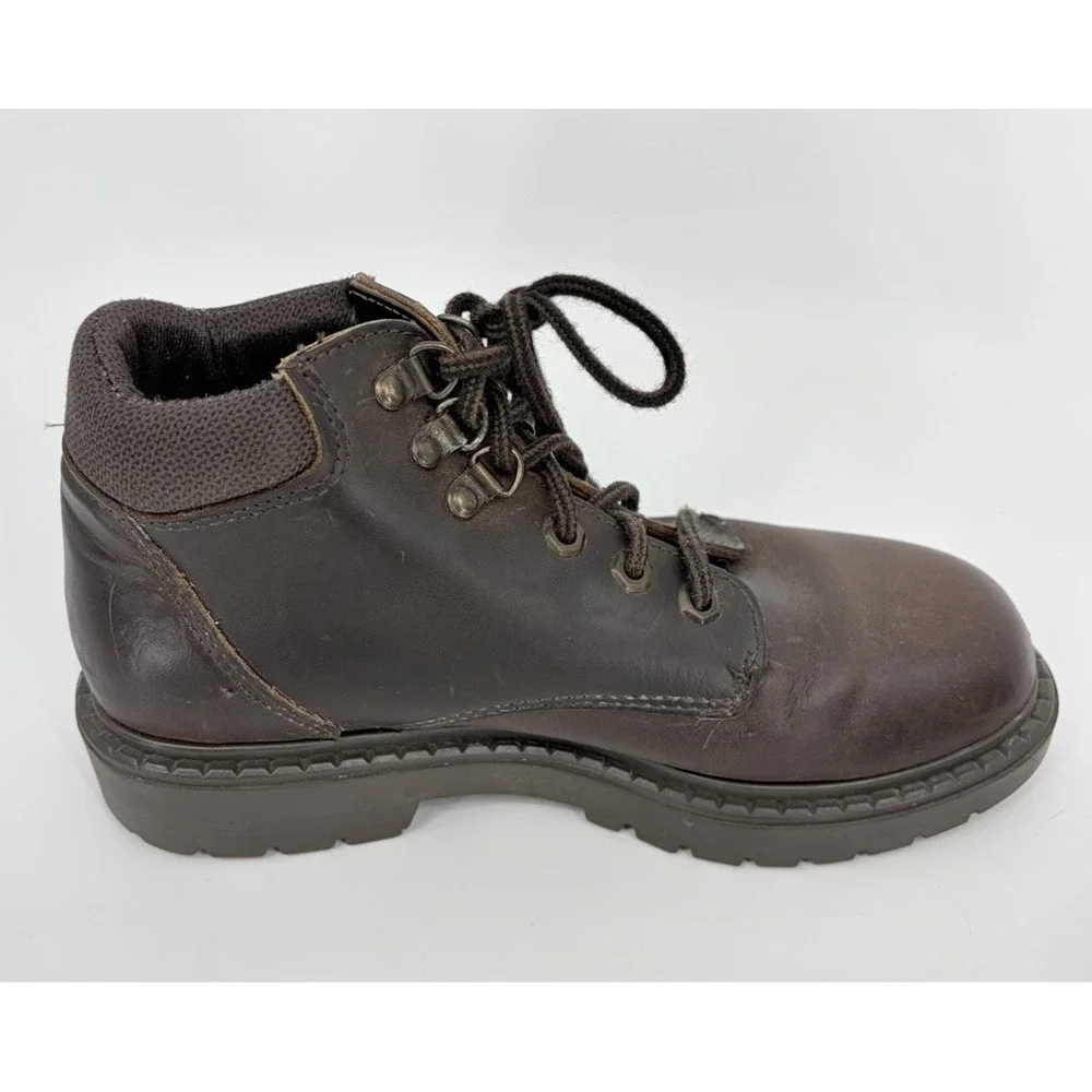 Vintage Eastland Leather Lace-up Brown Boots Size 7 D Made in Maine USA